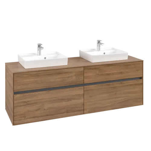 VILLEROY BOCH Toaletní skříňka Collaro, 4 výsuvy, 1600 x 548 x 500 mm, dub Kansas #C02100RH