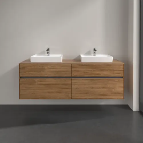 VILLEROY BOCH Toaletní skříňka Collaro, 4 výsuvy, 1600 x 548 x 500 mm, dub Kansas #C02100RH, obrázek 3