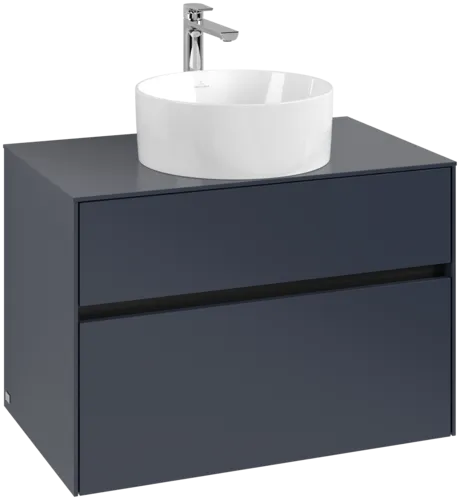 VILLEROY BOCH Toaletní skříňka Collaro, 2 výsuvy, 800 x 548 x 500 mm, Marine Blue / Marine Blue #C03700VQ