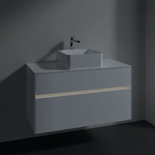 VILLEROY BOCH Collaro toaletní skříňka, s osvětlením, 2 výsuvy, 1000 x 548 x 500 mm, lesklá bílá / lesklá bílá #C038B0DH, obrázek 5