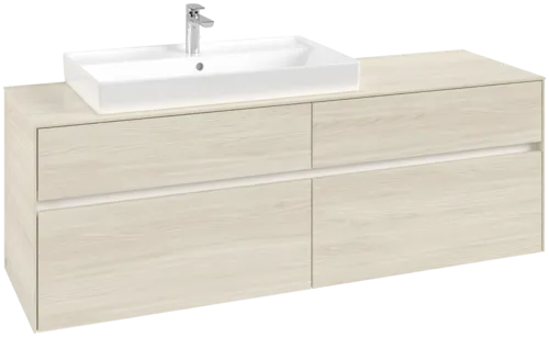 VILLEROY BOCH Toaletní skříňka Collaro, 4 výsuvy, 1600 x 548 x 500 mm, bílý dub / bílý dub #C02600AA