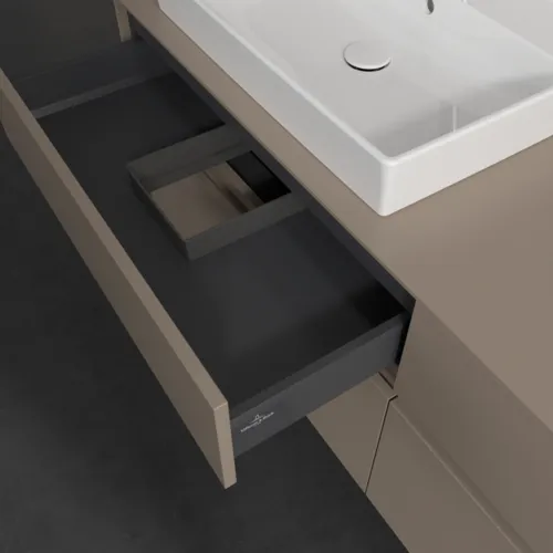 VILLEROY BOCH Toaletní skříňka Collaro, 4 výsuvy, 1600 x 548 x 500 mm, taupe / taupe #C02200VM, obrázek 7