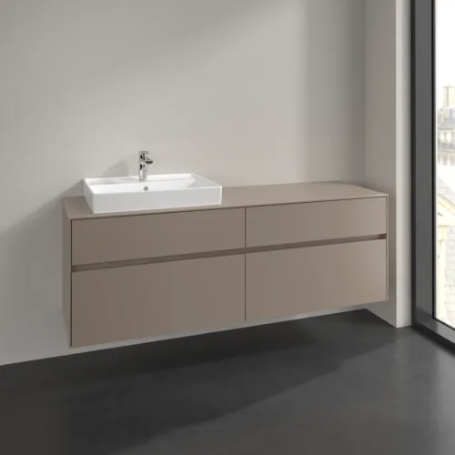 VILLEROY BOCH Toaletní skříňka Collaro, 4 výsuvy, 1600 x 548 x 500 mm, taupe / taupe #C02200VM, obrázek 2