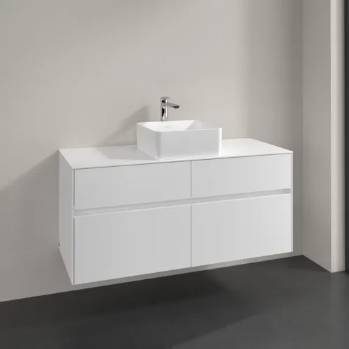 VILLEROY BOCH Toaletní skříňka Collaro, 4 výsuvy, 1200 x 548 x 500 mm, bílá matná / bílá matná #C04100MS, obrázek 2