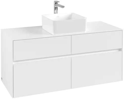 VILLEROY BOCH Toaletní skříňka Collaro, 4 výsuvy, 1200 x 548 x 500 mm, bílá matná / bílá matná #C04100MS