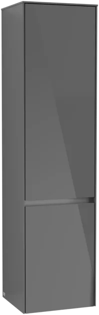 VILLEROY BOCH Vysoká skříň Collaro, 2 dveře, 404 x 1538 x 349 mm, lesklá šedá / lesklá šedá #C03300FP