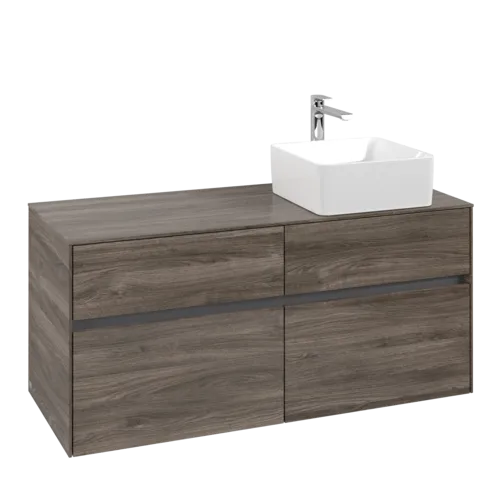 VILLEROY BOCH Toaletní skříňka Collaro, 4 výsuvy, 1200 x 548 x 500 mm, dub kamenný #C04300RK