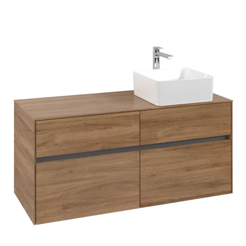 VILLEROY BOCH Toaletní skříňka Collaro, 4 výsuvy, 1200 x 548 x 500 mm, dub Kansas #C04300RH