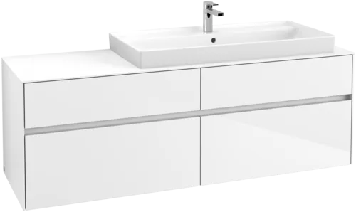 VILLEROY BOCH Toaletní skříňka Collaro, s osvětlením, 4 výsuvy, 1600 x 548 x 500 mm, lesklá bílá / lesklá bílá #C030B0DH