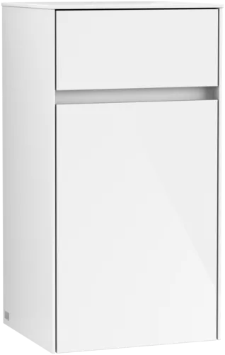 VILLEROY BOCH Boční skříňka Collaro, 1 dvířka, 1 zásuvka, 404 x 748 x 349 mm, lesklá bílá / lesklá bílá #C03201DH