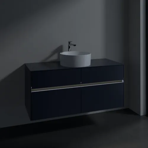 VILLEROY BOCH Toaletní skříňka Collaro, s osvětlením, 4 výsuvy, 1200 x 548 x 500 mm, Marine Blue / Marine Blue #C041B0VQ, obrázek 5