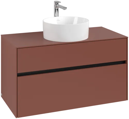 VILLEROY BOCH Collaro toaletní skříňka, s osvětlením, 2 výsuvy, 1000 x 548 x 500 mm, Vínově červená / Vínově červená #C038B0AH
