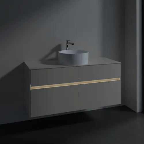 VILLEROY BOCH Toaletní skříňka Collaro, s osvětlením, 4 výsuvy, 1200 x 548 x 500 mm, Cashmere Grey / Cashmere Grey #C041B0VN, obrázek 5