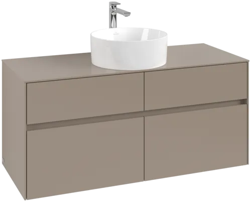 VILLEROY BOCH Toaletní skříňka Collaro, s osvětlením, 4 výsuvy, 1200 x 548 x 500 mm, taupe / taupe #C041B0VM