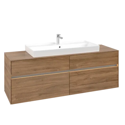 VILLEROY BOCH Toaletní skříňka Collaro, s osvětlením, 4 výsuvy, 1600 x 548 x 500 mm, dub Kansas #C031B0RH