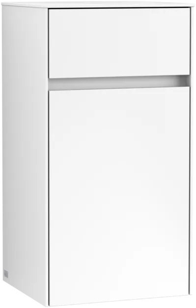 VILLEROY BOCH Boční skříňka Collaro, 1 dvířka, 1 zásuvka, 404 x 748 x 349 mm, bílá matná / bílá matná #C03201MS