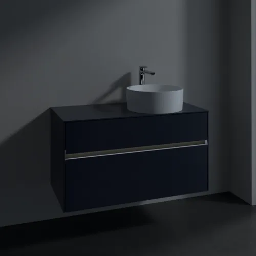 VILLEROY BOCH Collaro toaletní skříňka, s osvětlením, 2 výsuvy, 1000 x 548 x 500 mm, Marine Blue / Marine Blue #C040B0VQ, obrázek 5