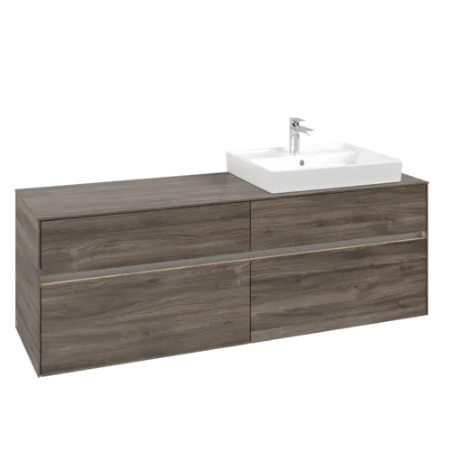 VILLEROY BOCH Umyvadlová skříňka Collaro, s osvětlením, 4 výsuvy, 1600 x 548 x 500 mm, dub kamenný #C023B0RK