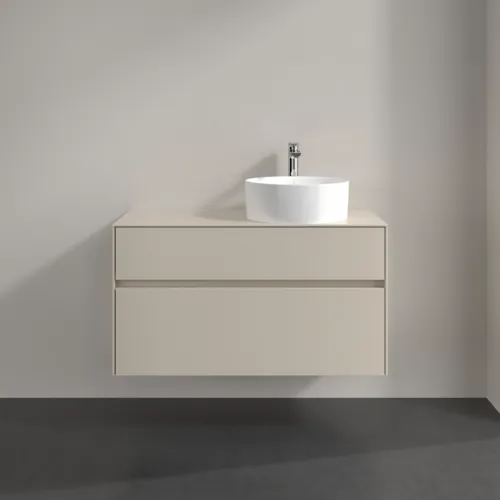 VILLEROY BOCH Toaletní skříňka Collaro, s osvětlením, 2 výsuvy, 1000 x 548 x 500 mm, Cashmere Grey / Cashmere Grey #C040B0VN, obrázek 3