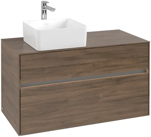 VILLEROY BOCH Toaletní skříňka Collaro, s osvětlením, 2 výsuvy, 1000 x 548 x 500 mm, Arizona Oak / Arizona Oak #C039B0VH