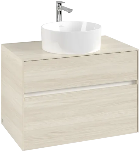 VILLEROY BOCH Toaletní skříňka Collaro, 2 výsuvy, 800 x 548 x 500 mm, bílý dub / bílý dub #C03700AA