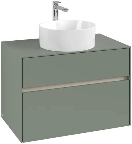 VILLEROY BOCH Toaletní skříňka Collaro, 2 výsuvy, 800 x 548 x 500 mm, Soft Green / Soft Green #C03700AF
