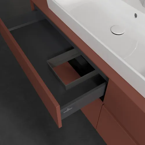 VILLEROY BOCH Toaletní skříňka Collaro, s osvětlením, 4 výsuvy, 1600 x 548 x 500 mm, Vínově červená / Vínově červená #C026B0AH, obrázek 8
