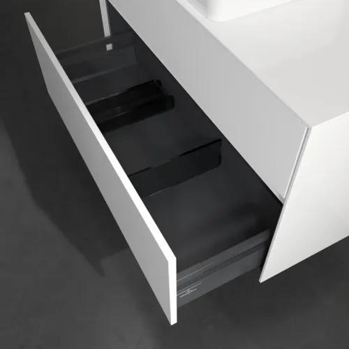 VILLEROY BOCH Umyvadlová skříňka Collaro, 2 zásuvky, 1000 x 548 x 500 mm, lesklá bílá / lesklá bílá #C03800DH, obrázek 6