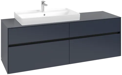 VILLEROY BOCH Toaletní skříňka Collaro, 4 výsuvy, 1600 x 548 x 500 mm, Marine Blue / Marine Blue #C02600VQ