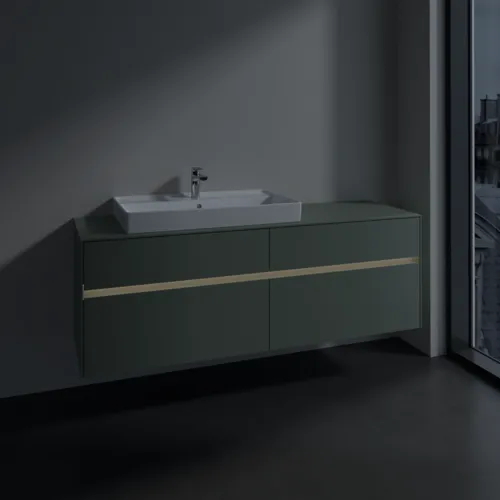 VILLEROY BOCH Toaletní skříňka Collaro, s osvětlením, 4 výsuvy, 1600 x 548 x 500 mm, Soft Green / Soft Green #C026B0AF, obrázek 5