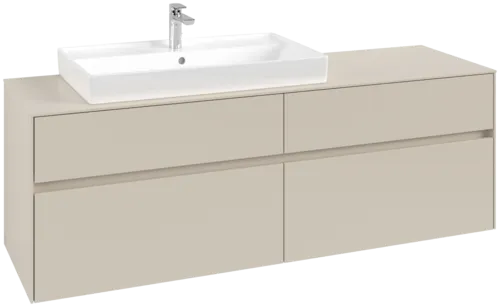 VILLEROY BOCH Toaletní skříňka Collaro, 4 výsuvy, 1600 x 548 x 500 mm, Cashmere Grey / Cashmere Grey #C02600VN