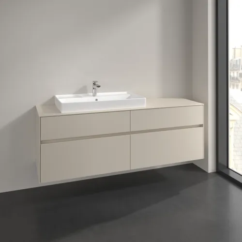 VILLEROY BOCH Toaletní skříňka Collaro, 4 výsuvy, 1600 x 548 x 500 mm, Cashmere Grey / Cashmere Grey #C02600VN, obrázek 2