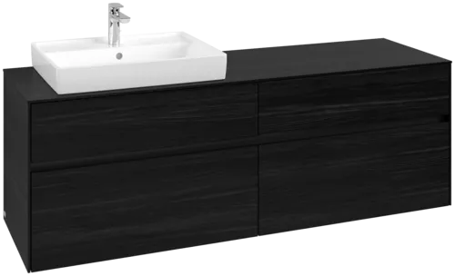 VILLEROY BOCH Toaletní skříňka Collaro, 4 výsuvy, 1600 x 548 x 500 mm, černý dub / černý dub #C02200AB