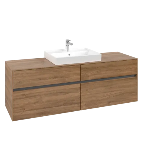 VILLEROY BOCH Toaletní skříňka Collaro, 4 výsuvy, 1600 x 548 x 500 mm, dub Kansas #C02500RH