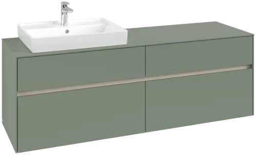 VILLEROY BOCH Toaletní skříňka Collaro, 4 výsuvy, 1600 x 548 x 500 mm, Soft Green / Soft Green #C02200AF