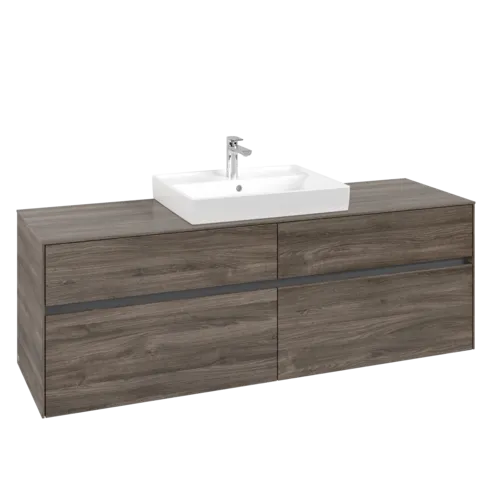 VILLEROY BOCH Toaletní skříňka Collaro, 4 výsuvy, 1600 x 548 x 500 mm, dub kamenný #C02500RK