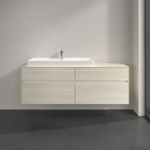 VILLEROY BOCH Toaletní skříňka Collaro, 4 výsuvy, 1600 x 548 x 500 mm, bílý dub / bílý dub #C02900AA, obrázek 3