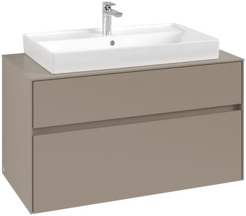 VILLEROY BOCH Toaletní skříňka Collaro, 2 výsuvy, 1000 x 548 x 500 mm, taupe / taupe #C02000VM