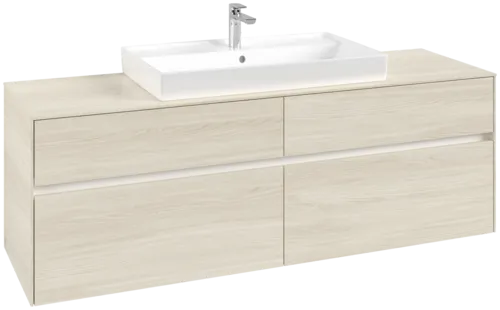 VILLEROY BOCH Toaletní skříňka Collaro, 4 výsuvy, 1600 x 548 x 500 mm, bílý dub / bílý dub #C02800AA