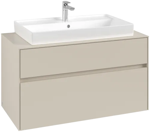 VILLEROY BOCH Toaletní skříňka Collaro, 2 výsuvy, 1000 x 548 x 500 mm, Cashmere Grey / Cashmere Grey #C02000VN