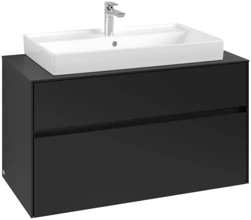 VILLEROY BOCH Collaro toaletní skříňka, 2 výsuvy, 1000 x 548 x 500 mm, Volcano Black / Volcano Black #C02000VL
