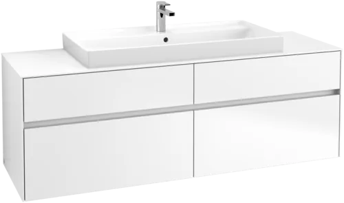 VILLEROY BOCH Toaletní skříňka Collaro, s osvětlením, 4 výsuvy, 1600 x 548 x 500 mm, bílá matná / bílá matná #C031B0MS