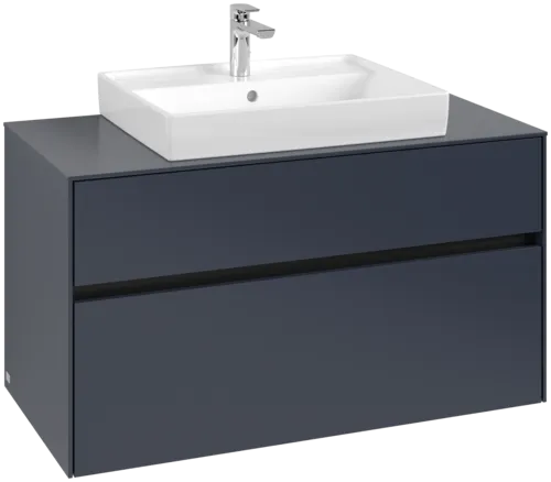 VILLEROY BOCH Toaletní skříňka Collaro, 2 výsuvy, 1000 x 548 x 500 mm, Marine Blue / Marine Blue #C01900VQ