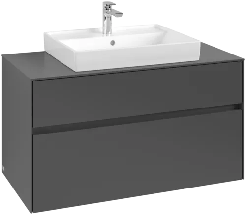 VILLEROY BOCH Collaro toaletní skříňka, 2 výsuvy, 1000 x 548 x 500 mm, grafit / grafit #C01900VR