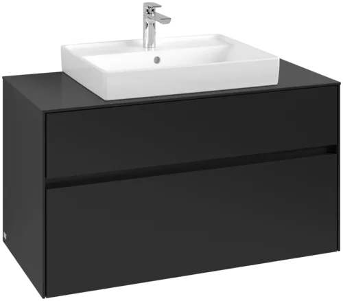 VILLEROY BOCH Collaro toaletní skříňka, 2 výsuvy, 1000 x 548 x 500 mm, Volcano Black / Volcano Black #C01900VL