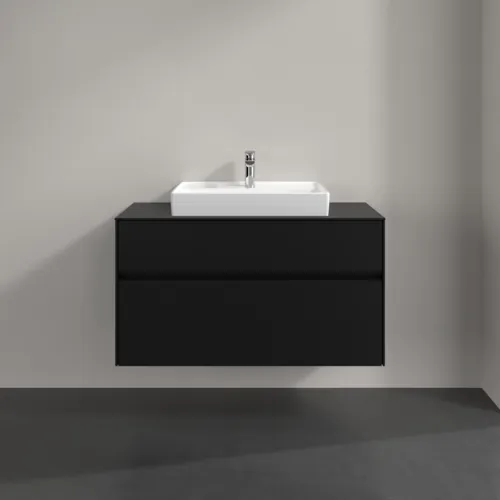 VILLEROY BOCH Collaro toaletní skříňka, 2 výsuvy, 1000 x 548 x 500 mm, Volcano Black / Volcano Black #C01900VL, obrázek 3