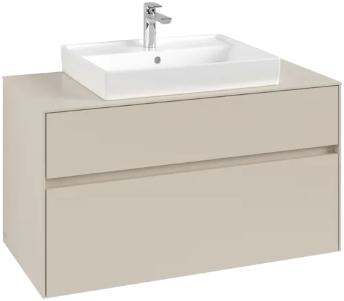 VILLEROY BOCH Toaletní skříňka Collaro, 2 výsuvy, 1000 x 548 x 500 mm, Cashmere Grey / Cashmere Grey #C01900VN