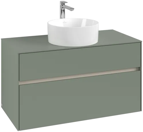 VILLEROY BOCH Toaletní skříňka Collaro, 2 výsuvy, 1000 x 548 x 500 mm, Soft Green / Soft Green #C03800AF