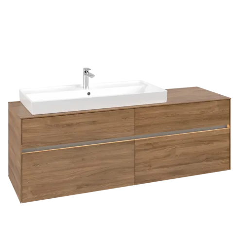 VILLEROY BOCH Toaletní skříňka Collaro, s osvětlením, 4 výsuvy, 1600 x 548 x 500 mm, dub Kansas #C029B0RH