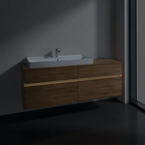 VILLEROY BOCH Toaletní skříňka Collaro, s osvětlením, 4 výsuvy, 1600 x 548 x 500 mm, dub Kansas #C029B0RH, obrázek 5